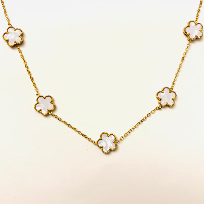 Collier Clover blanc