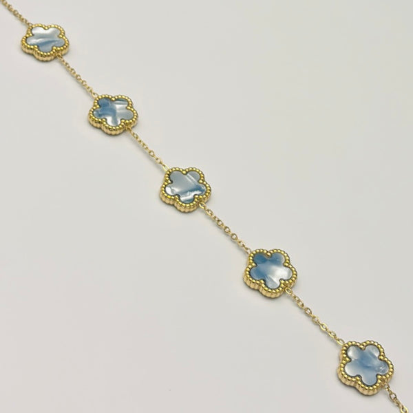 Bracelet "Clover" bleu ciel