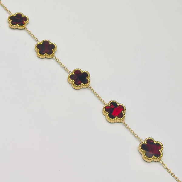 Bracelet "Clover" bordeaux