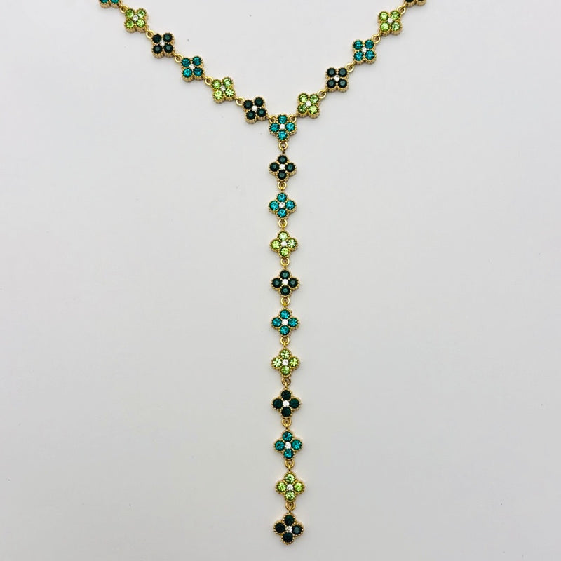 Collier Aélys vert en Y
