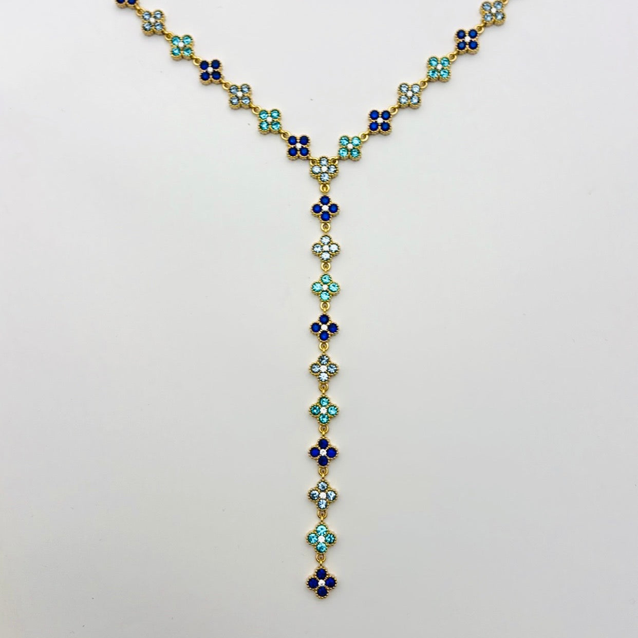Collier Aélys bleu en Y