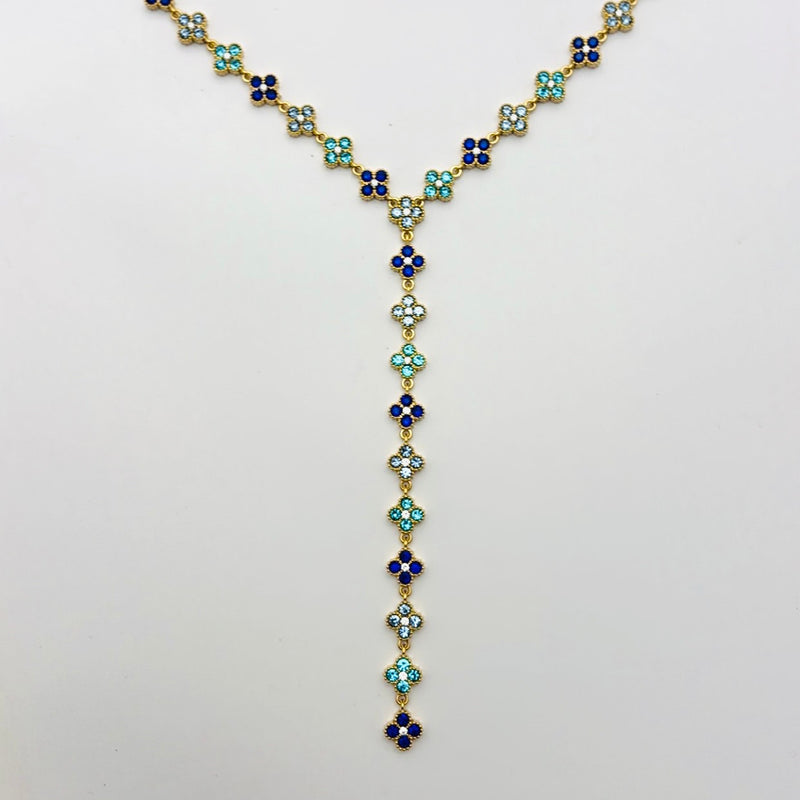 Collier Aélys bleu en Y