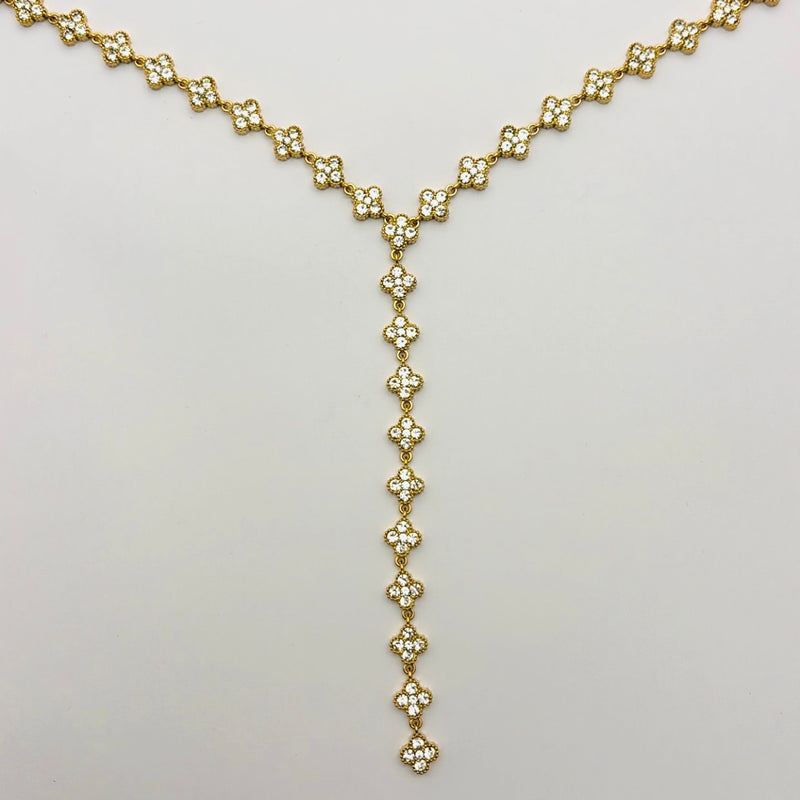 Collier Aélys blanc en y